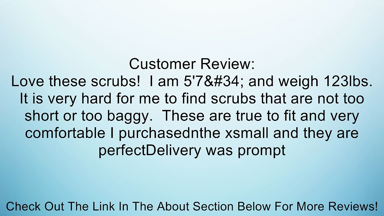 NrG by Barco Women's Junior Fit 4 Pocket Tie Front Straight Leg Scrub Pant Review