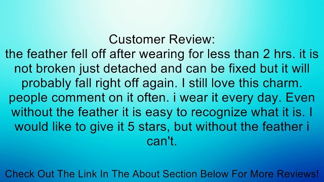 Dream Catcher Sterling Silver Turquoise Imitation Very Small Cute Feather Charm Review