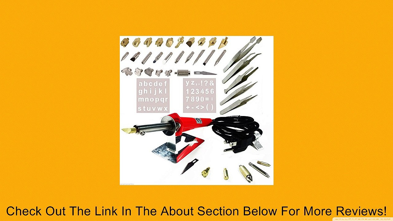 39PCS Wood Burning Pen Set Wood Burning Soldering Chiseled Tips Hot Blade Tweezer Review