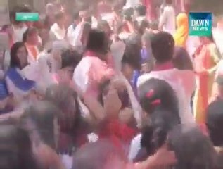 Medical Students celebrate Holi festival in Sukkur