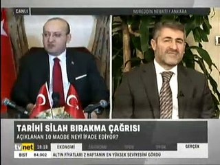 Tarihi Silah Bırakma Çağrısını AkParti Genel Başkan Yardımcısı Nureddin Nebati Değerlendirdi