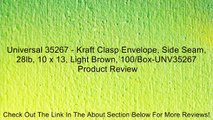 Universal 35267 - Kraft Clasp Envelope, Side Seam, 28lb, 10 x 13, Light Brown, 100/Box-UNV35267 Review