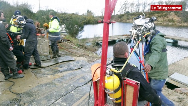 Bégard (22). Des scaphandriers soudent sous l'eau
