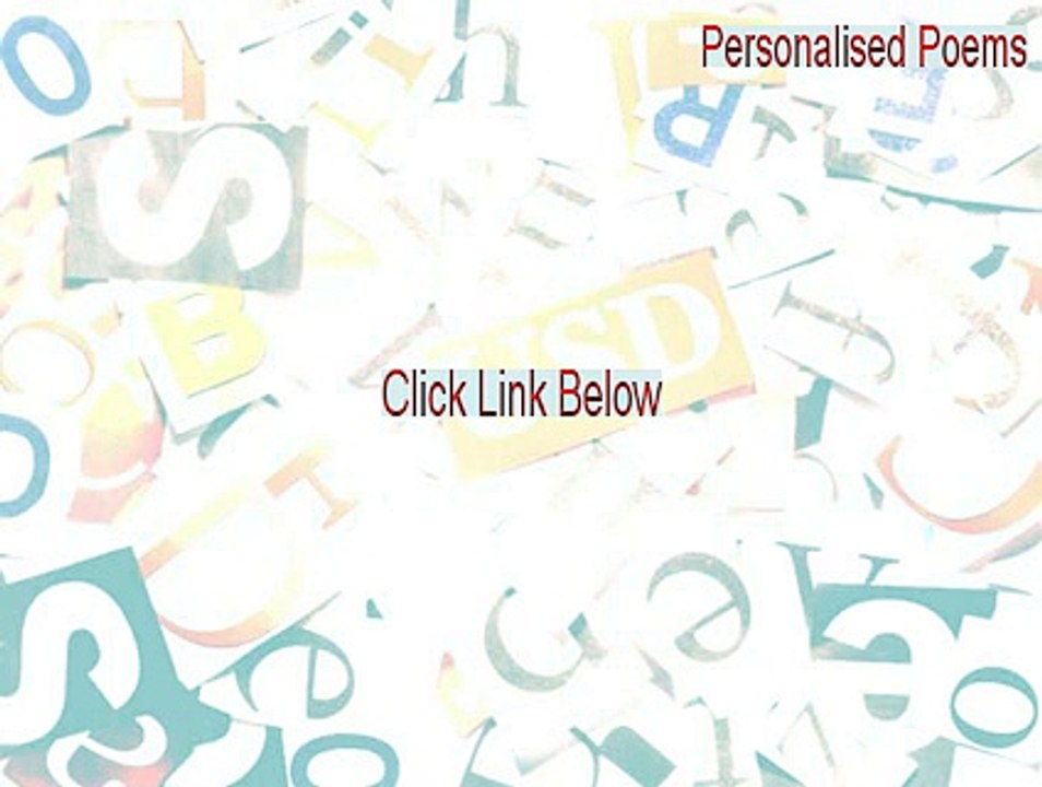 Personalised Poems Key Gen (personalised poems for weddings)