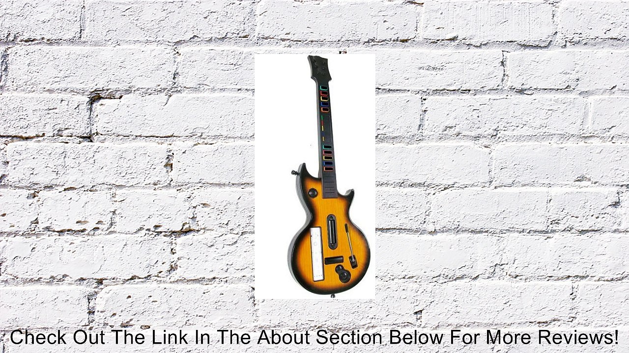 Wireless Guitar for Wii Guitar Hero and Rock Band, Compatible with newest Warriors of Rock;Guitar Hero 1,2,3,5;Guitar Hero World Tour; Guitar Hero Aerosmith;Guitar Hero Metallica; Guitar Hero Smash Hit;and Guitar Hero Van Halen;Guitar Hero 3 - Legend of R