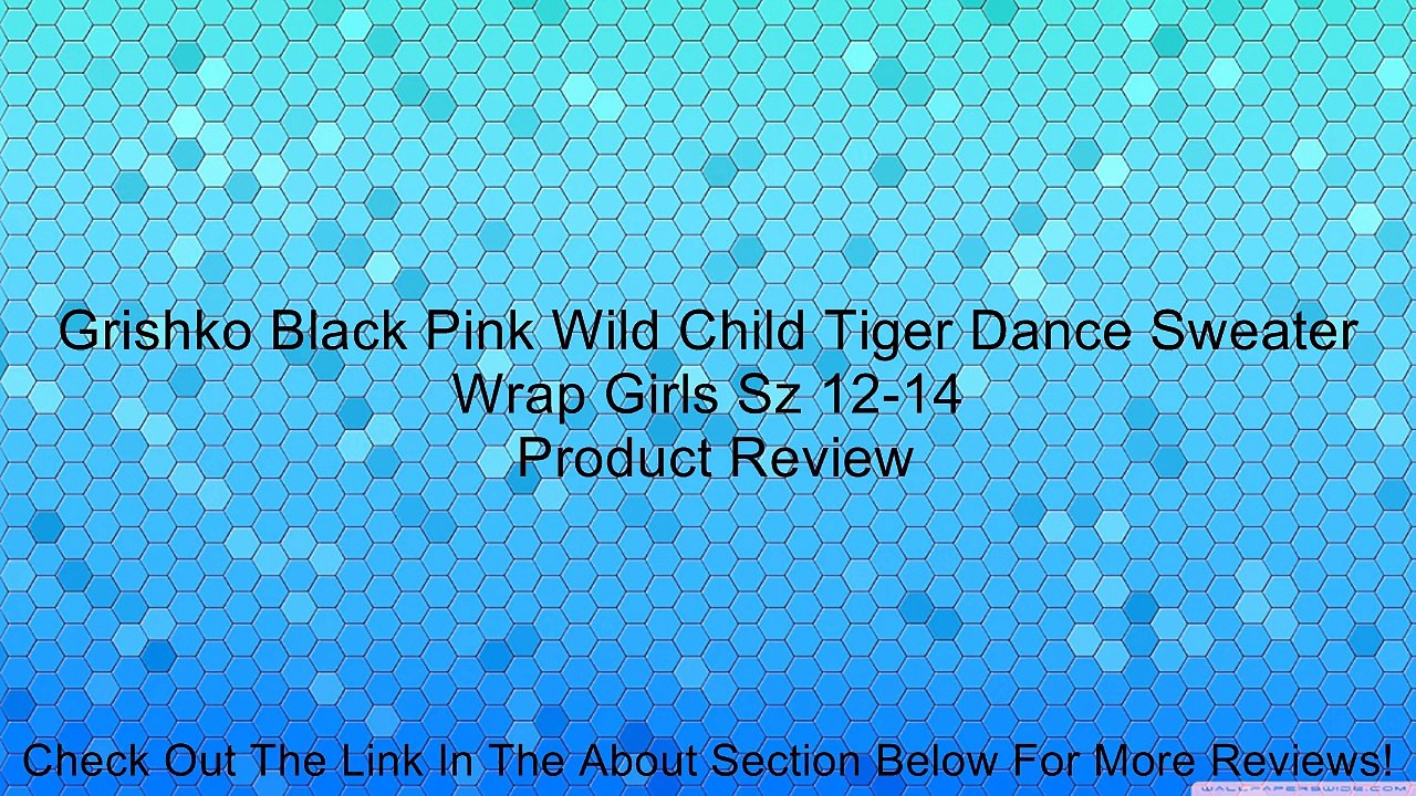 Grishko Black Pink Wild Child Tiger Dance Sweater Wrap Girls Sz 12-14 Review