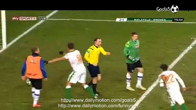 Fritz C Goal Bielefeld 2 - 1 Bremen DFB Pokal 4-3-2015