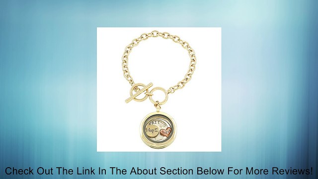 Round Floating Charms Locket Words Love Hope Faith Fashion Bracelet Gold Tone Auralee & Company Review