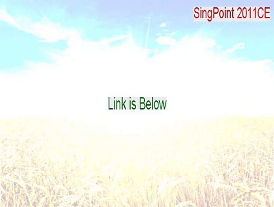 SingPoint 2011CE Cracked (Download Here 2015)