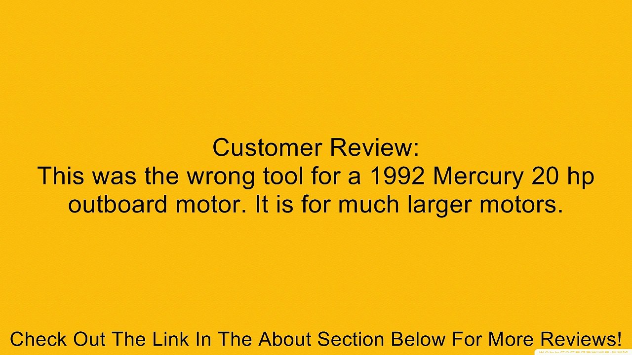 Mercury Mercruiser Bearing Carrier Retainer Wrench Tool Review