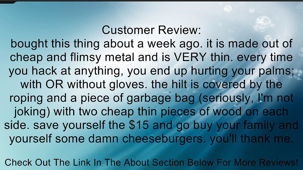 Whetstone Cutlery Rthomas Ninja Machete With Nylon Carrying Case Sword, Black Review