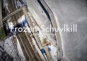 Drone Footage Shows Frozen Philadelphia River