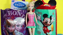 Frozen SURPRISE Bags Elsa Anna Opening Bag VS Mickey Mouse Blind Bag Toys Sofia The First Disney