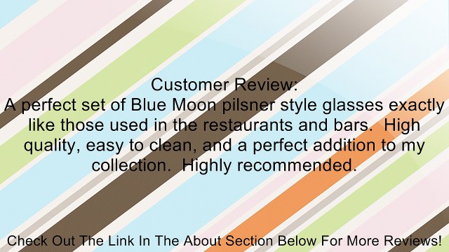 Blue Moon 16 Oz Pilsner Beer Glass Set of 2 Review