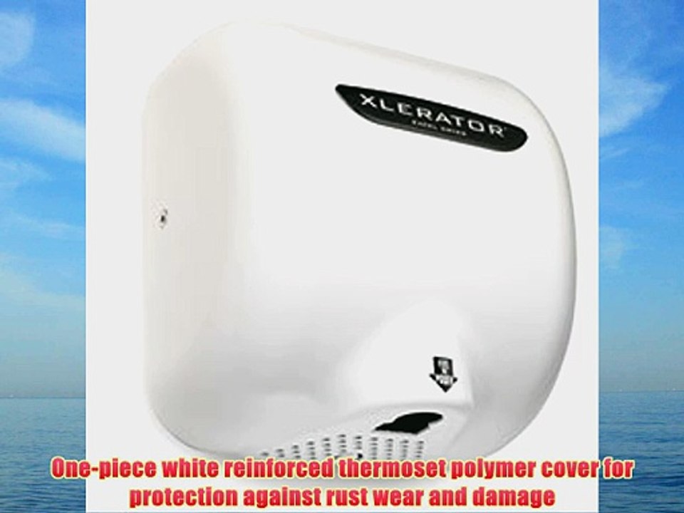 XLERATOR XL-BW Automatic High Speed Hand Dryer with White Thermoset Plastic Cover and 1.1 Noise