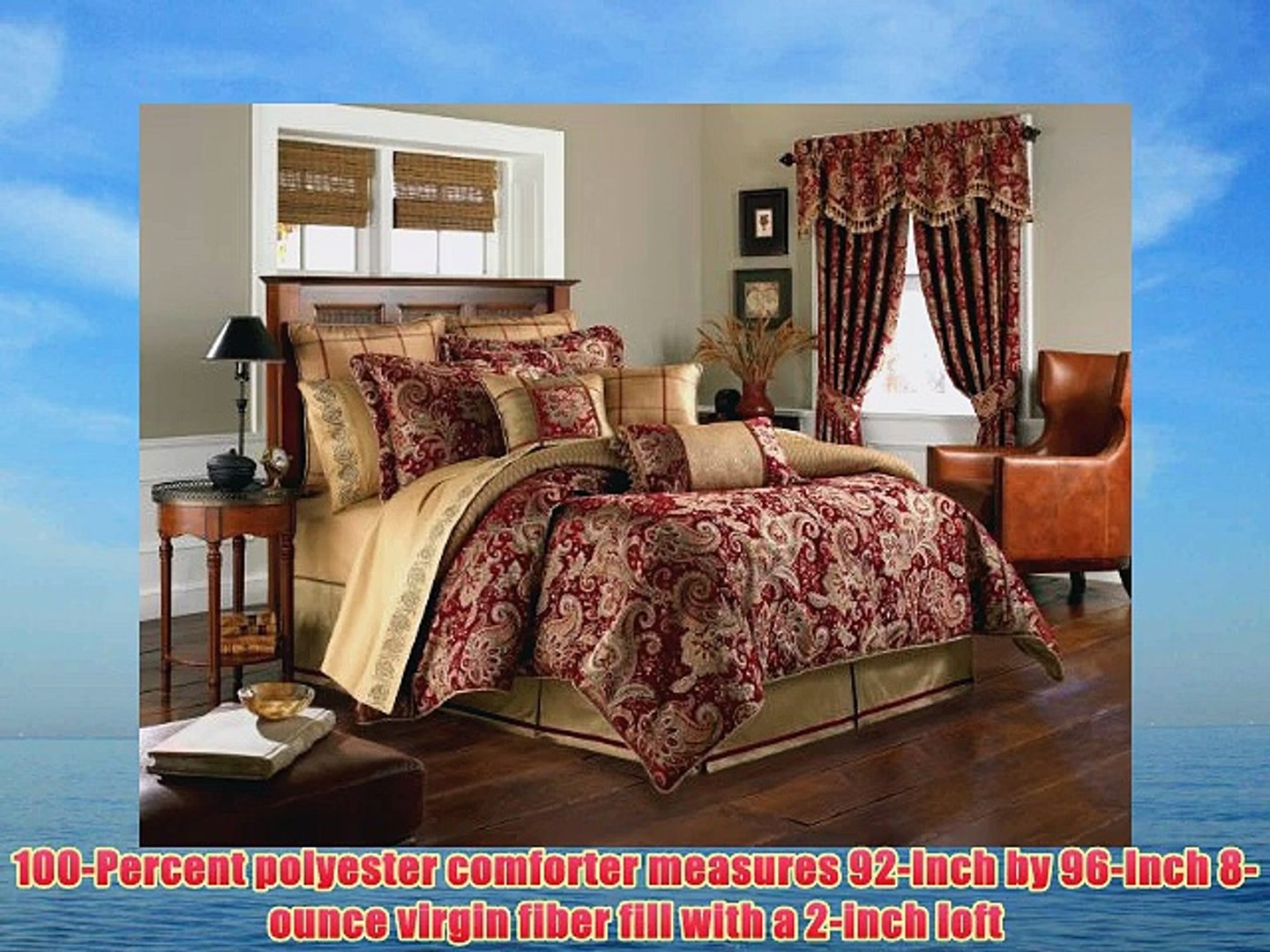 Croscill Home Fashions Mystique 4 Piece Comforter Set Queen Claret