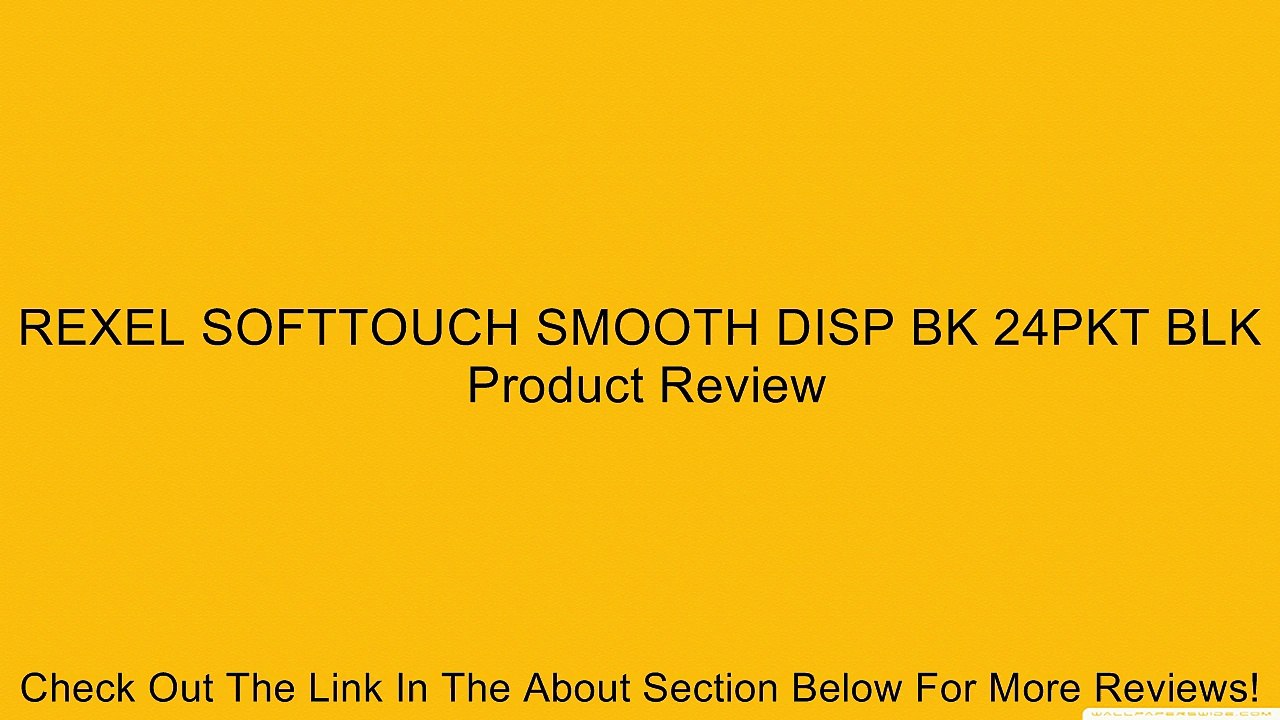 REXEL SOFTTOUCH SMOOTH DISP BK 24PKT BLK Review