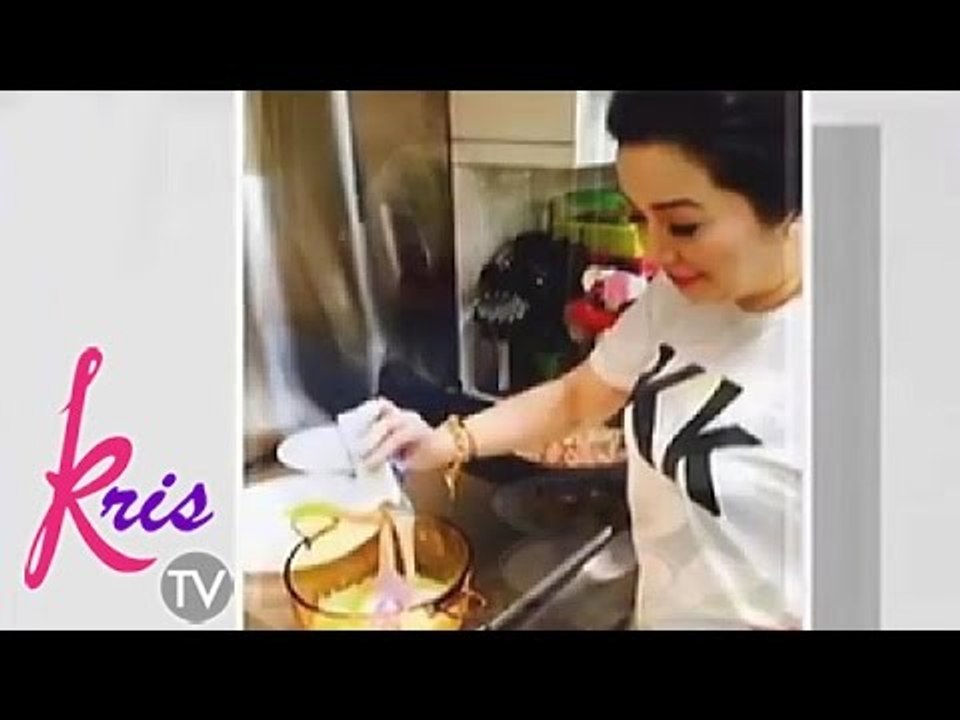 Kris' relaxation is cooking