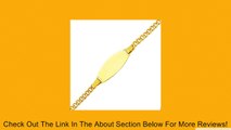 14K Yellow Gold 2.0mm Hollow Baby ID Concave Curb Bracelet with Spring Ring Clasp - 6