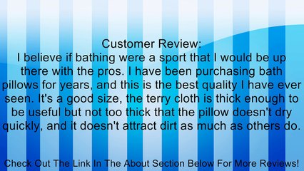 Earth Therapeutics, Terry Covered Bath Pillow, Natural (pillow) Review
