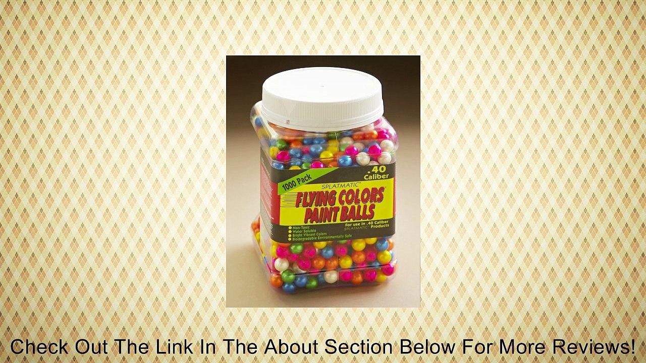 Splatmatic Flying Colors 1000ct Airsoft Paintballs - 40 cal. - Assorted Review