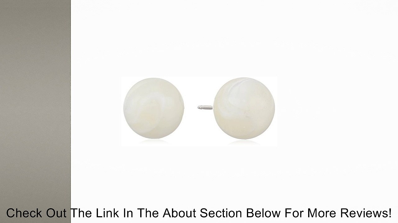 Sterling Silver 10mm White Mother-Of-Pearl Stud Earrings Review