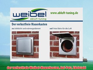 der verlustfreie Weibel-Mauerkasten Auf-Putz Edelstahl