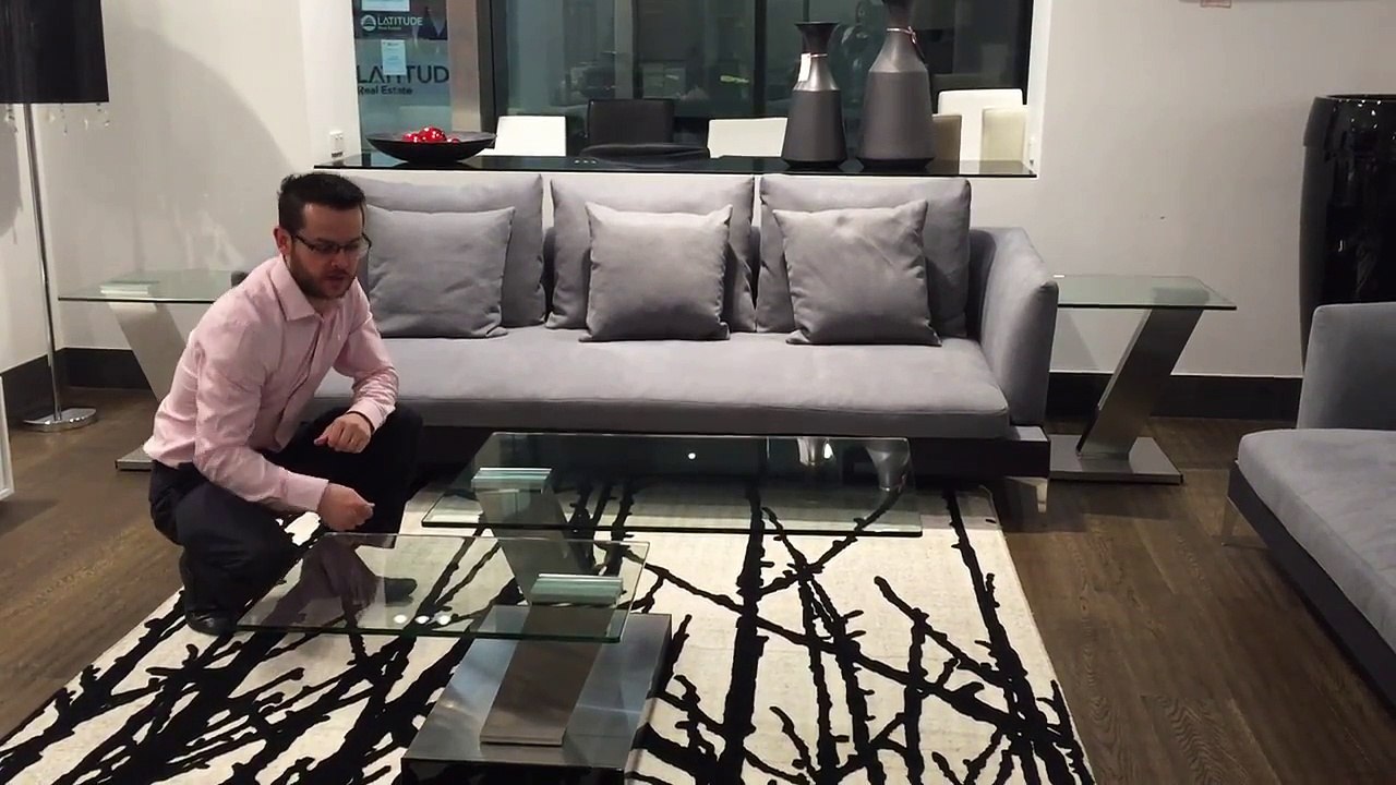 Glass Swivel Coffee Table