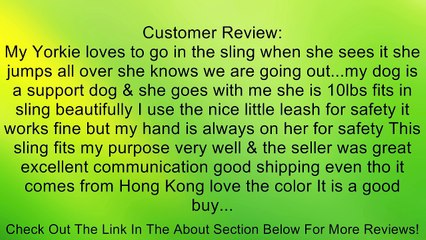 Vktech Pet Doggy Cat Comfortable Sling Carrier Pouch Travel Traveler Tote Bag Handbag Review