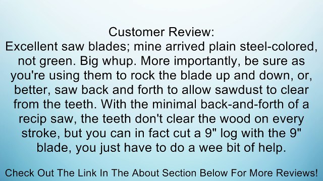 Milwaukee 48-00-1301 Sawzall 9-Inch 5-Teeth per Inch Pruning Blade, 5-Pack Review