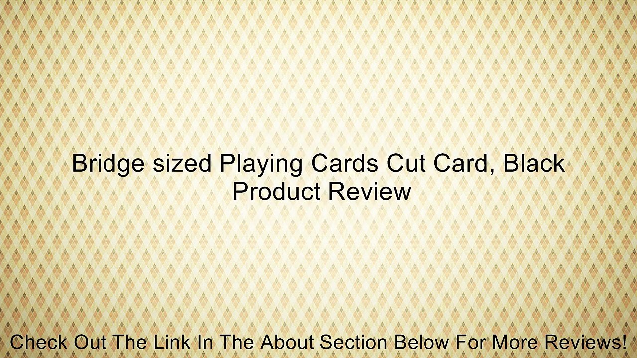 Bridge sized Playing Cards Cut Card, Black Review