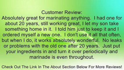 Tupperware Large Season Serve Marinater with Built-in Grids Blue & Sheer Review