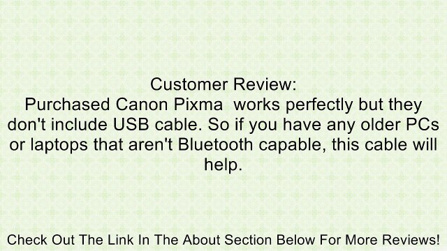 For Canon Pixma USB 2.0 Printer Cable Cord A-B 10' 10 FT Review