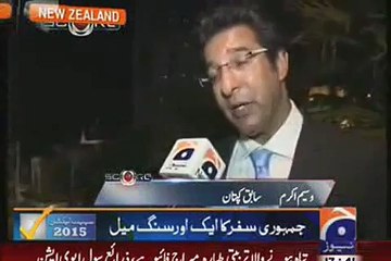 Wasim Akram Interview-Score 4 March 2015 After Pakistan Vs UAE CWC Match