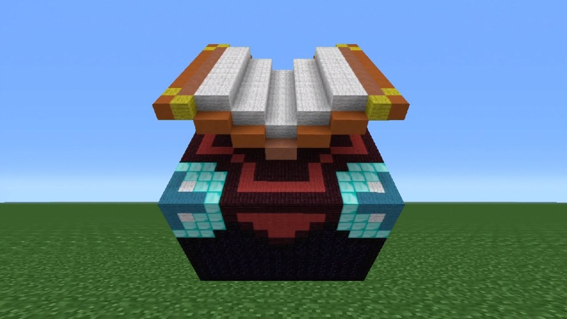 Minecraft Tutorial: How To Make An Enchanting Table Statue - video