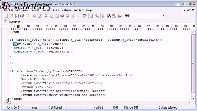 PHP Lecture (55) Creating a Find and Replace Application Part 2_x264