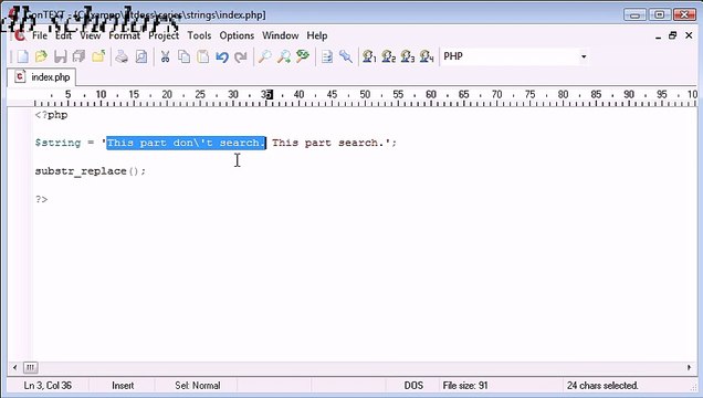 PHP Lecture (50) String Functions Replacing Part of a String_x264