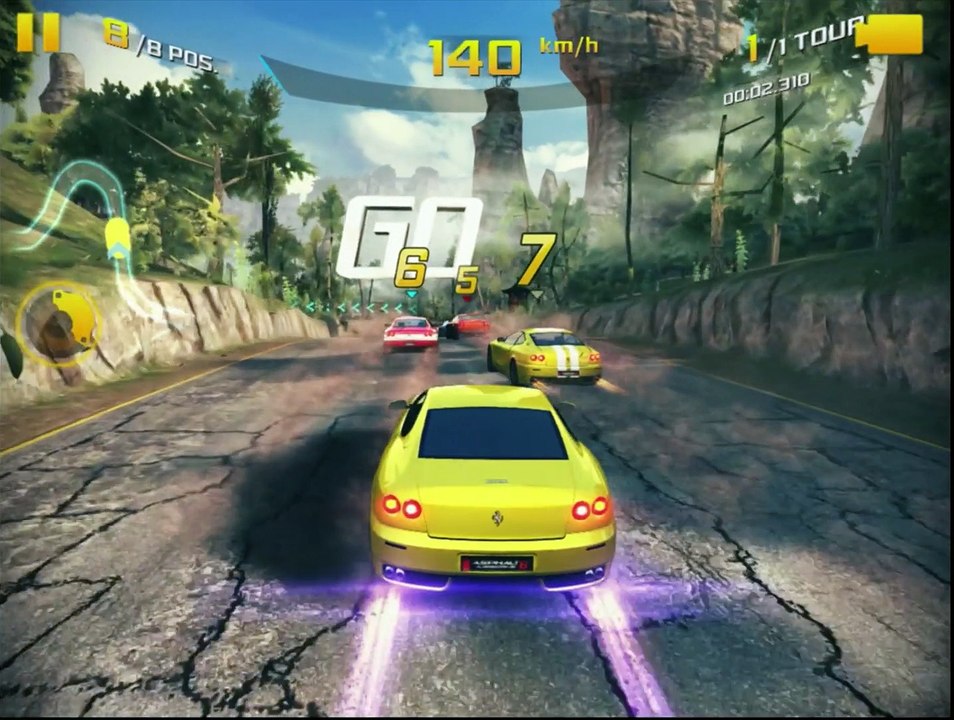 Asphalt 8 gameplay Ferrari 612 Scaglietti in China Great Wall