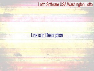 Lotto Software USA Washington Lotto Crack [Download Here]