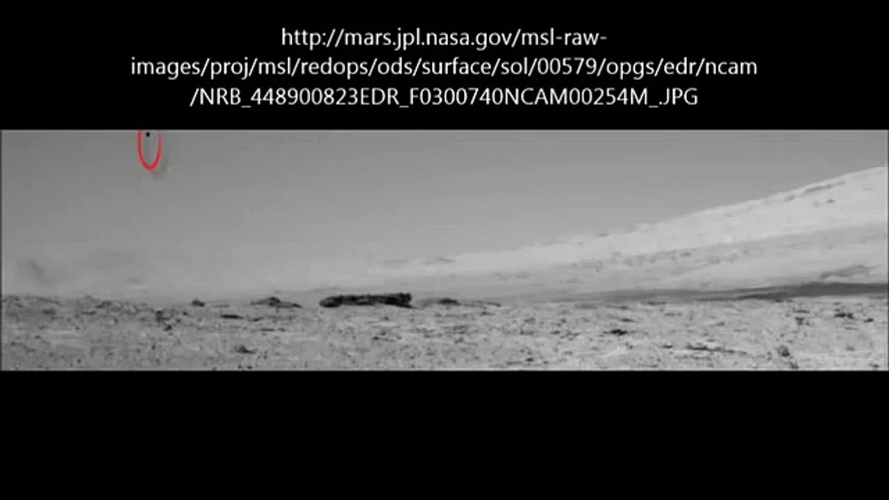 Black UFO on Mars photo
