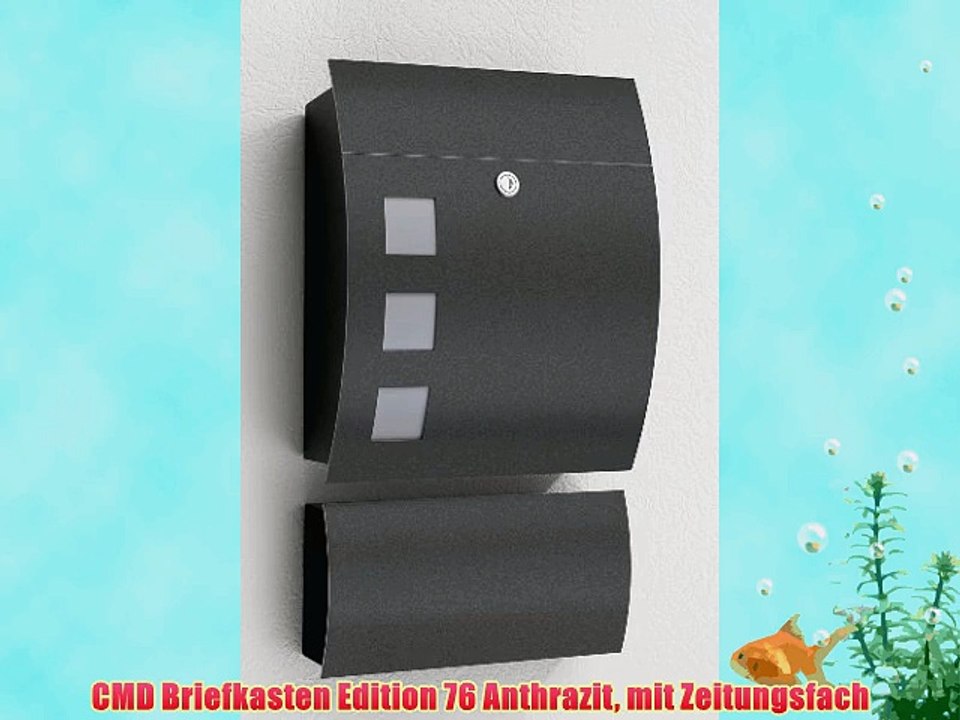 CMD Briefkasten Edition 76 Anthrazit mit Zeitungsfach
