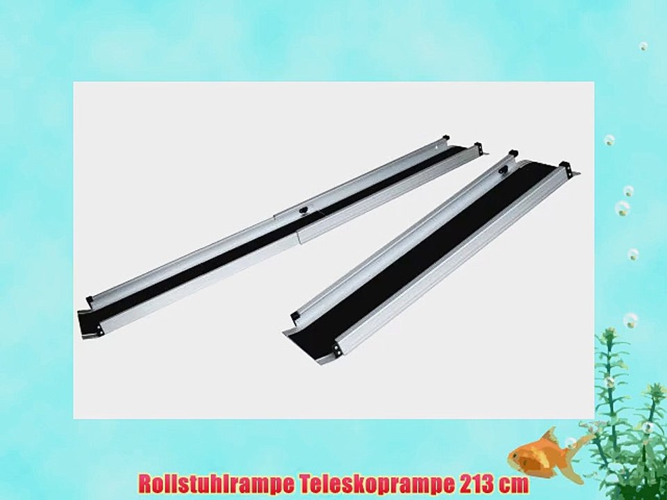 Rollstuhlrampe teleskoprampe 213 cm