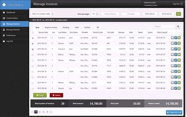 Managing Invoices in ClinicAid