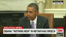 Obama: 'Nothing new' in Netanyahu speech