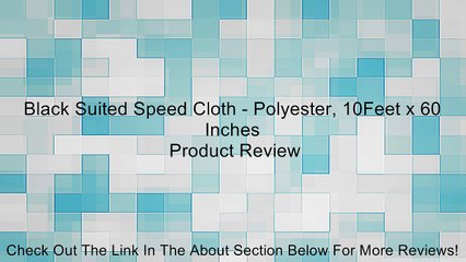Black Suited Speed Cloth - Polyester, 10Feet x 60 Inches Review