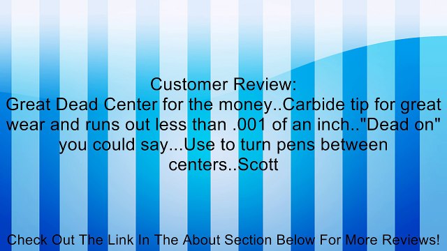 Grizzly H7967 Carbide-Tipped Lathe Center, MT2 Review