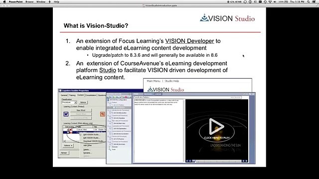 Vision-Studio: Integrated eLearning authoring solution Announced by CourseAvenue