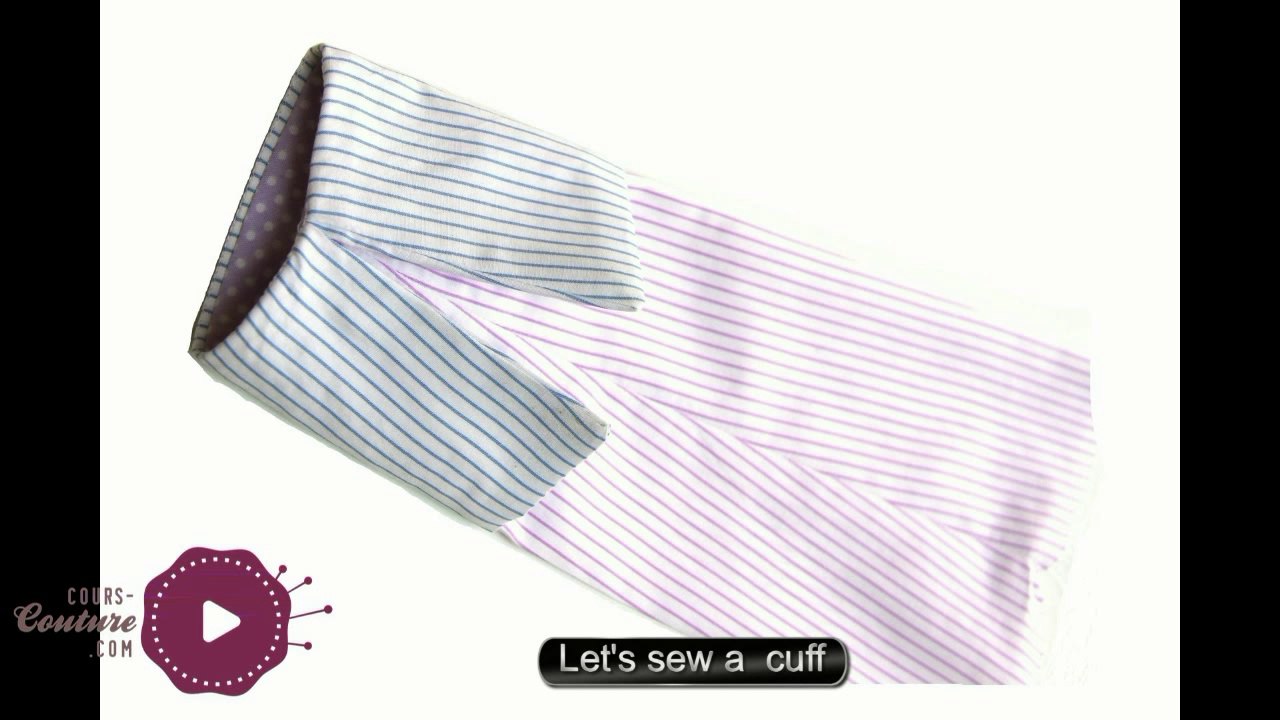 cours de couture - Comment coudre un poignet de chemise - tuto de couture