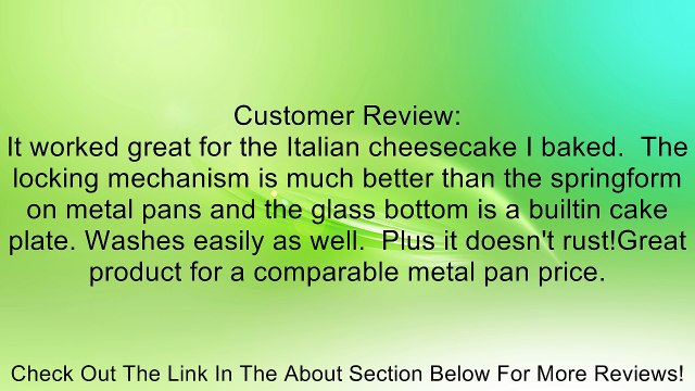 Aroma Bakeware Springform 9 Round Silicone Pan With Glass Bottom Review