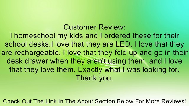 GREENERY*/Portable Eye Protection LED Desk Lamp,Reading Light,Foldable &Rechargeable,2 Brightness Settings Review